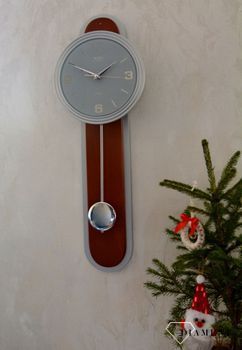 Zegar ścienny do salonu JVD drewno ze szkłem NS17014 41 to ozdobny, prosty zegar pasujący do każdego wnętrza. Ciekawa stylizacja zegara drewnianego ze szkłem. wymarzony prezent (6).JPG